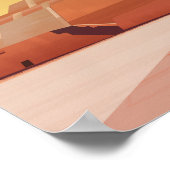 Mexiko Reiseplakat Teotihuacan Pyramide Poster (Ecke)