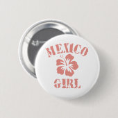 Mexiko Rosa Mädchen Button (Vorne & Hinten)