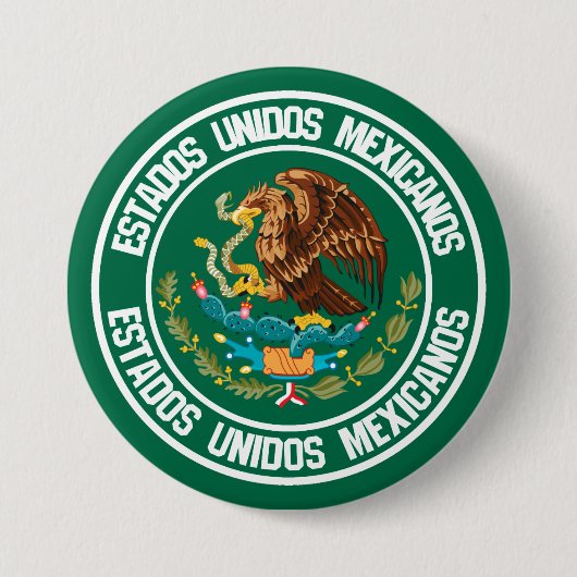 Mexiko-Rundes Emblem Button (Vorderseite)