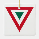 Mexiko Runningland Flaggen Symbol Armee Militär a Keramikornament (Rückseite)