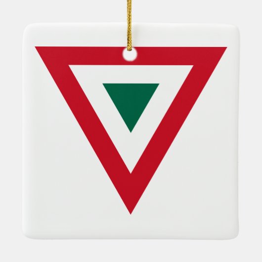 Mexiko Runningland Flaggen Symbol Armee Militär a Keramikornament (Rückseite)