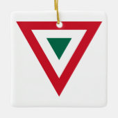 Mexiko Runningland Flaggen Symbol Armee Militär a Keramikornament (Vorderseite)