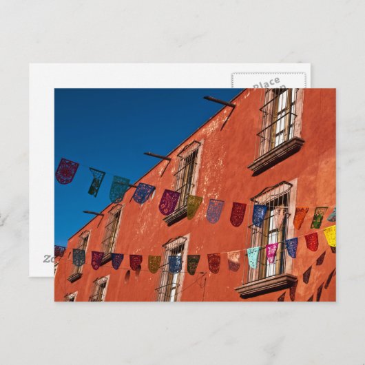Mexiko, San Miguel de Allende. Farbige Banner Postkarte (Vorne/Hinten)