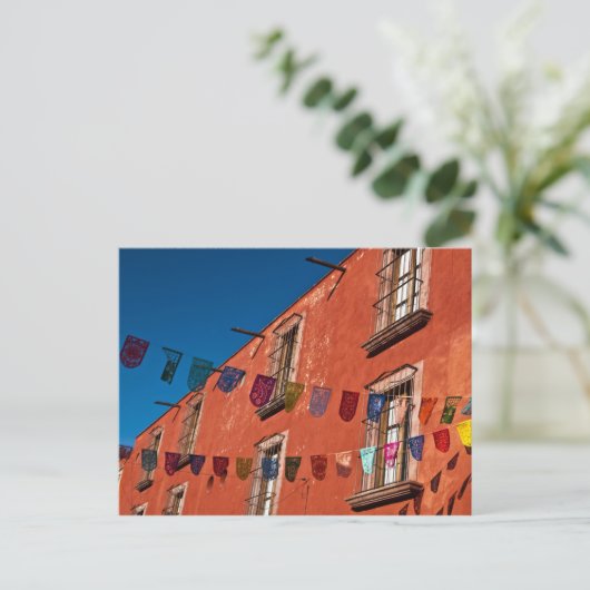 Mexiko, San Miguel de Allende. Farbige Banner Postkarte (Stehend Vorderseite)