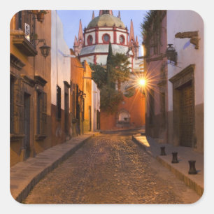 Mexiko, San Miguel de Allende. Früh Quadratischer Aufkleber