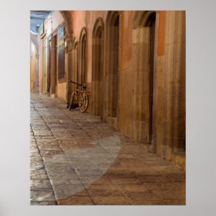 Mexiko, San Miguel de Allende, Gehweg mit Poster