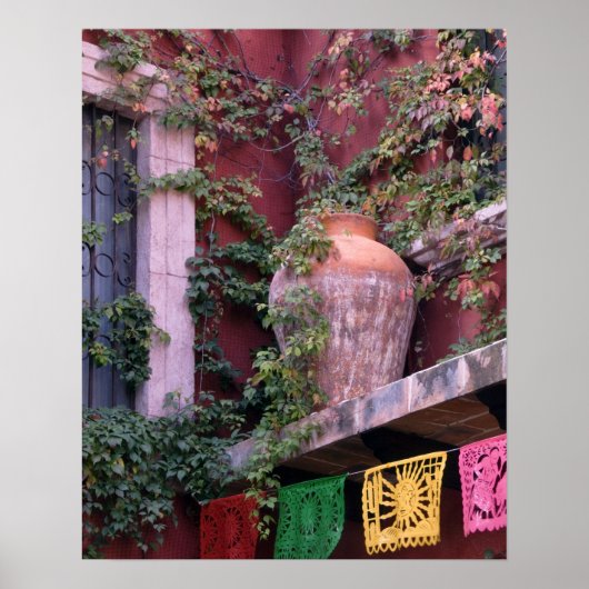 Mexiko, San Miguel de Allende, Ivy, Tontopf, Poster (Vorne)