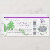 Mexiko Save the Date Boarding Pass (Vorderseite)
