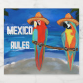 MEXIKO SCHAUMWEINETIKETT (Einzelnes Label)