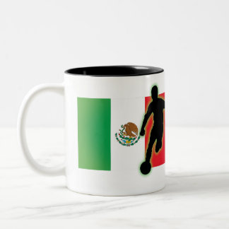 Mexiko-Schlaggerät 4 u. Mexiko-Schlaggerät 3 Zweifarbige Tasse