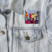 Mexiko. Skelettkatrinen, Feierlichkeiten Button (Beispiel)