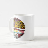 Mexiko - Spanien - Roots-Flagge Kaffeetasse (Vorderseite Links)
