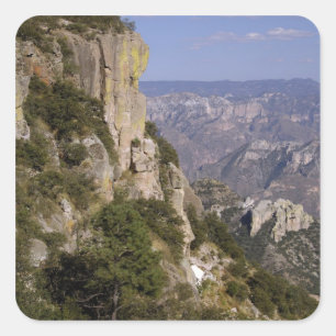 Mexiko, Staat von Chihuahua, Copper Canyon. DIESE Quadratischer Aufkleber