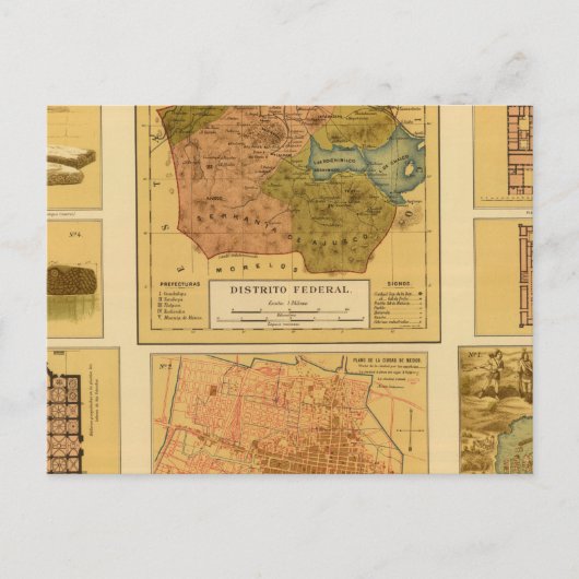 Mexiko-Stadt 2 Postkarte (Vorderseite)