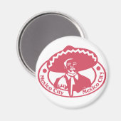 Mexiko-Stadt-Briefmarke Magnet (Vorderseite/Rückseite)