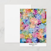 Mexiko Stadt Mexiko Karte (Vorne/Hinten)