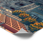 Mexiko-Stadt Mexiko Kunstreise Illustration Poster (Ecke)