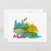 Mexiko-Stadt - Mexiko.png Postkarte (Vorne/Hinten)