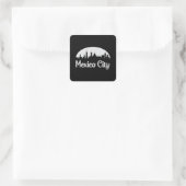 Mexiko Stadt Mexiko Stadt Skyline Funny Geschenk Quadratischer Aufkleber (Tasche)