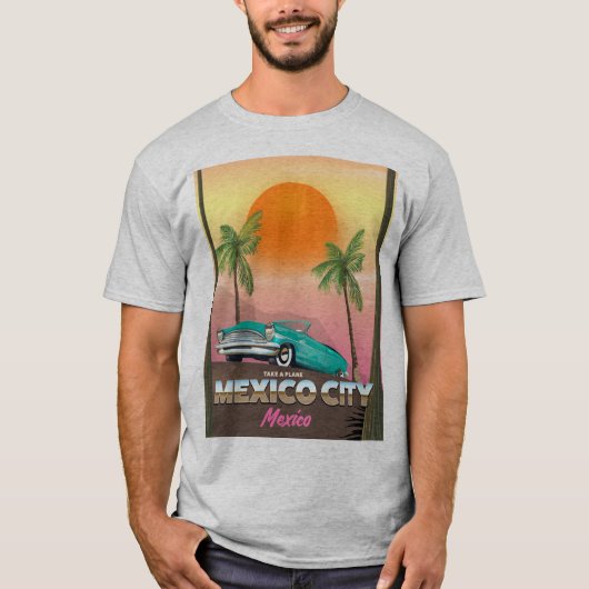 Mexiko-Stadt, Mexiko-Urlaubsposter T-Shirt (Vorderseite)