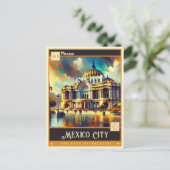 Mexiko-Stadt, Mexiko | Vintage Malerei Postkarte (Stehend Vorderseite)
