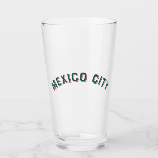 Mexiko Stadt, Mexiko Vintager Arch Glas (Vorderseite)