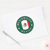 Mexiko-Stadt Ovaler Aufkleber (Umschlag)