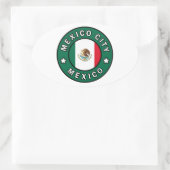 Mexiko-Stadt Ovaler Aufkleber (Tasche)