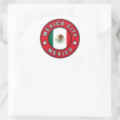 Mexiko-Stadt Ovaler Aufkleber (Tasche)