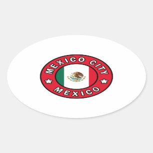 Mexiko-Stadt Ovaler Aufkleber