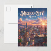 Mexiko-Stadt Postkarte (Vorne/Hinten)