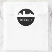 MEXIKO-STADT QUADRATISCHER AUFKLEBER (Tasche)
