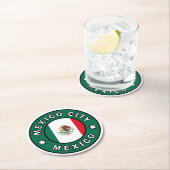 Mexiko-Stadt Runder Pappuntersetzer (Vor Ort)