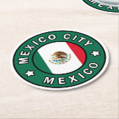 Mexiko-Stadt Runder Pappuntersetzer (Angewinkelt)