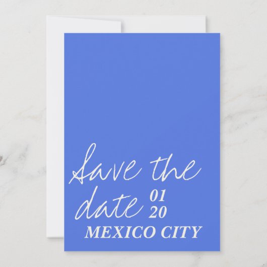 Mexiko-Stadt Save the Date mit Zeichnungen Einladung (Rückseite)