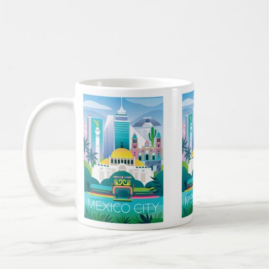 Mexiko-Stadt-Tasse Kaffeetasse (Links)