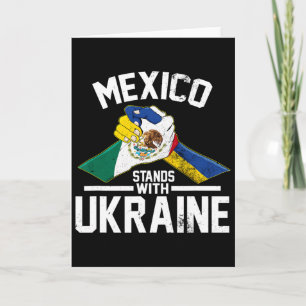 Mexiko steht mit der Ukraine Ukrainische Flagge Karte