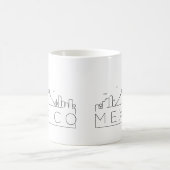 Mexiko Stilisierte Skyline-Kaffee-Tasse Kaffeetasse (Mittel)