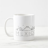 Mexiko Stilisierte Skyline-Kaffee-Tasse Kaffeetasse (Links)