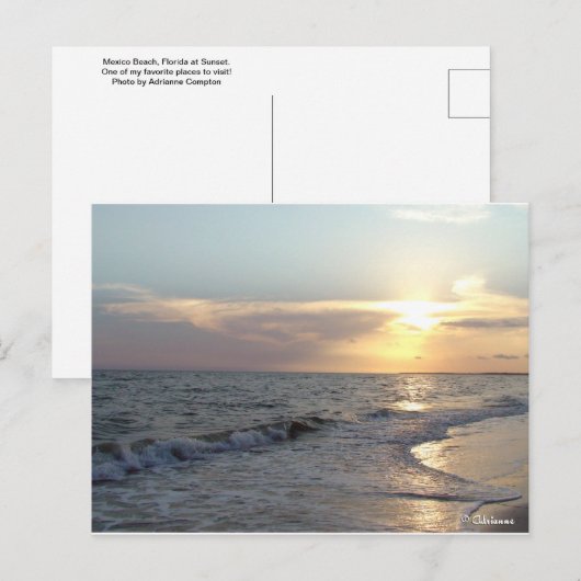 Mexiko Strand, Florida Postkarte (Vorne/Hinten)