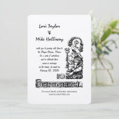 Mexiko-Strand-Hochzeit in Urlaubsorts-Einladung Einladung (Stehend Vorderseite)