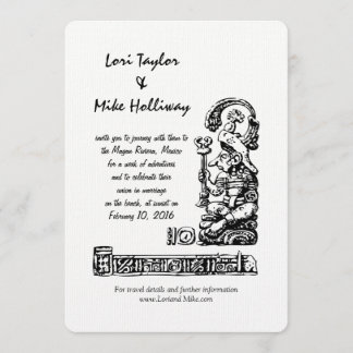 Mexiko-Strand-Hochzeit in Urlaubsorts-Einladung Einladung