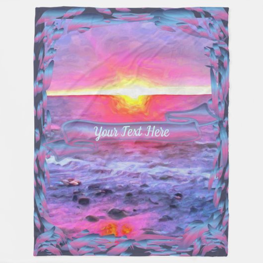 Mexiko Sunset 0909 Fleecedecke (Vorderseite)