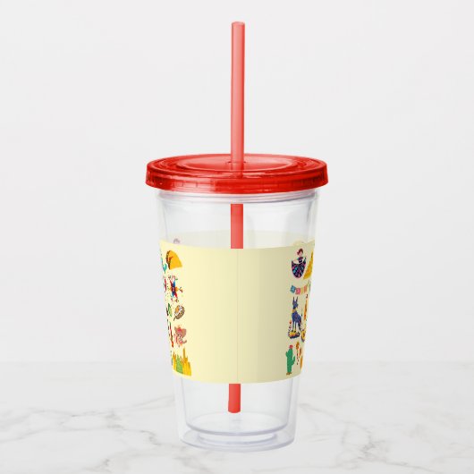 Mexiko-Symbole Acryltrinkbecher (Rechts)