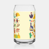 Mexiko-Symbole Dosenglas (Links)