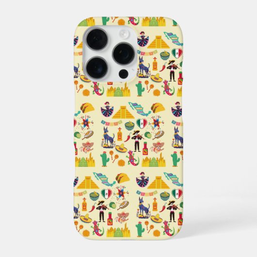 Mexiko-Symbole iPhone Hülle (Rückseite)