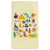 Mexiko-Symbole Kleine Geschenktüte (Rückseite)