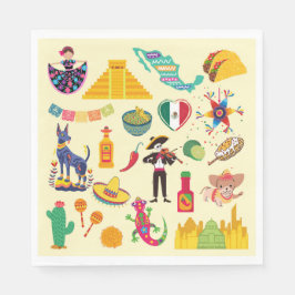 Mexiko-Symbole Serviette