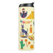 Mexiko-Symbole Thermosbecher (Nach links gedreht)