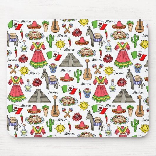 Mexiko| Symbolmuster Mousepad (Vorne)